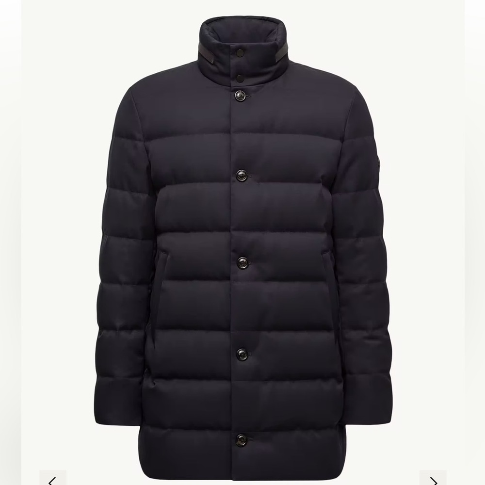 Moncler Vallonpierre Hooded Long Down Jacket
